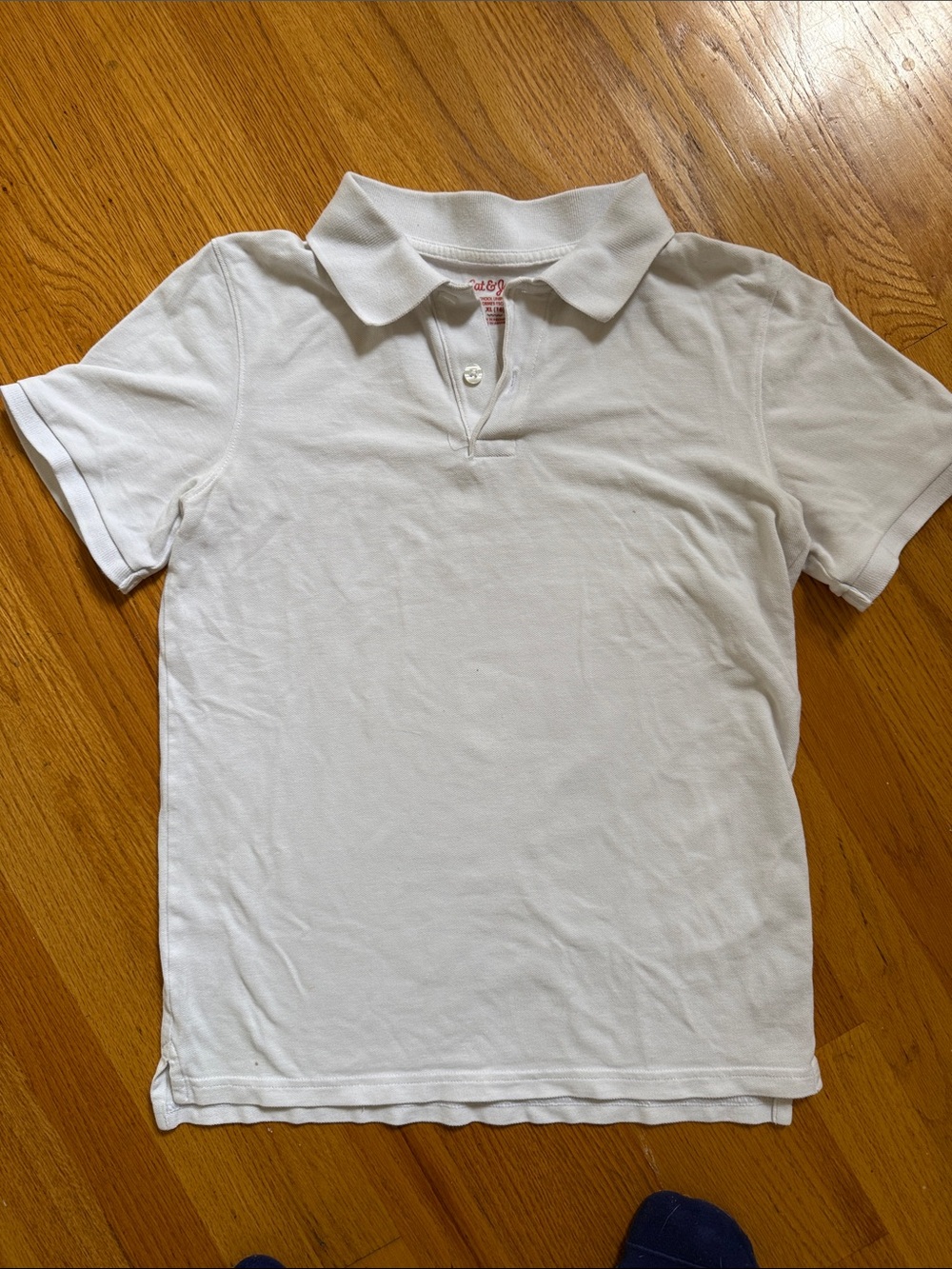 Cat & Jack White Short Sleeve Polo Top